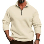 Lorenz | Men's Jumper with Zip, Lightweight Knit Jumper | My Sweet Wardrobe | Black