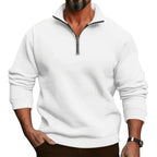 Lorenz | Men's Jumper with Zip, Lightweight Knit Jumper | My Sweet Wardrobe | Black