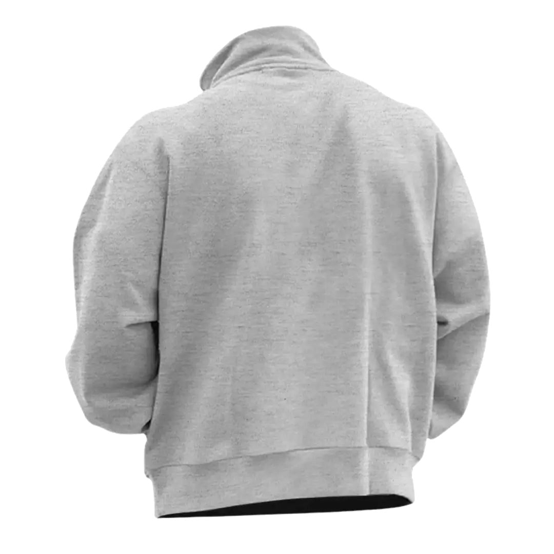 Lorenz | Men's Jumper with Zip, Lightweight Knit Jumper | My Sweet Wardrobe | Light Grey