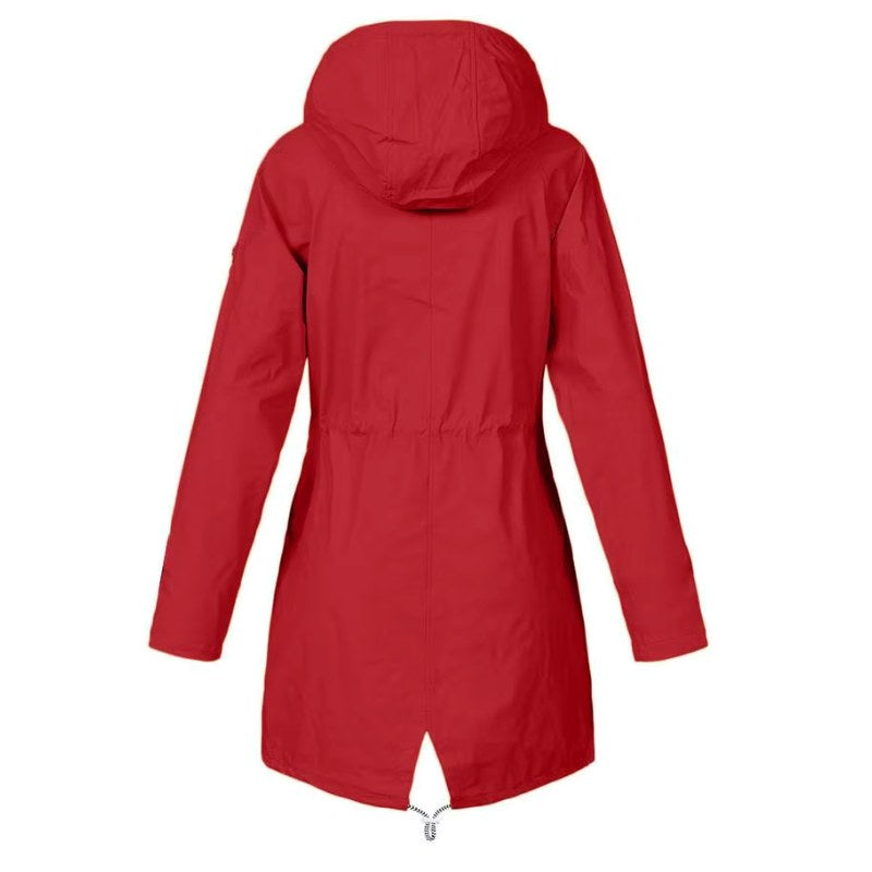 Lorraine | Women's Hooded Lightweight Raincoat, Water-Resistant Windproof Coat | My Sweet Wardrobe