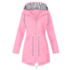 Lorraine | Women's Hooded Lightweight Raincoat, Water-Resistant Windproof Coat | My Sweet Wardrobe