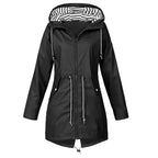 Lorraine | Women's Hooded Lightweight Raincoat, Water-Resistant Windproof Coat | My Sweet Wardrobe
