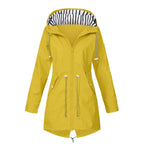 Lorraine | Women's Hooded Lightweight Raincoat, Water-Resistant Windproof Coat | My Sweet Wardrobe