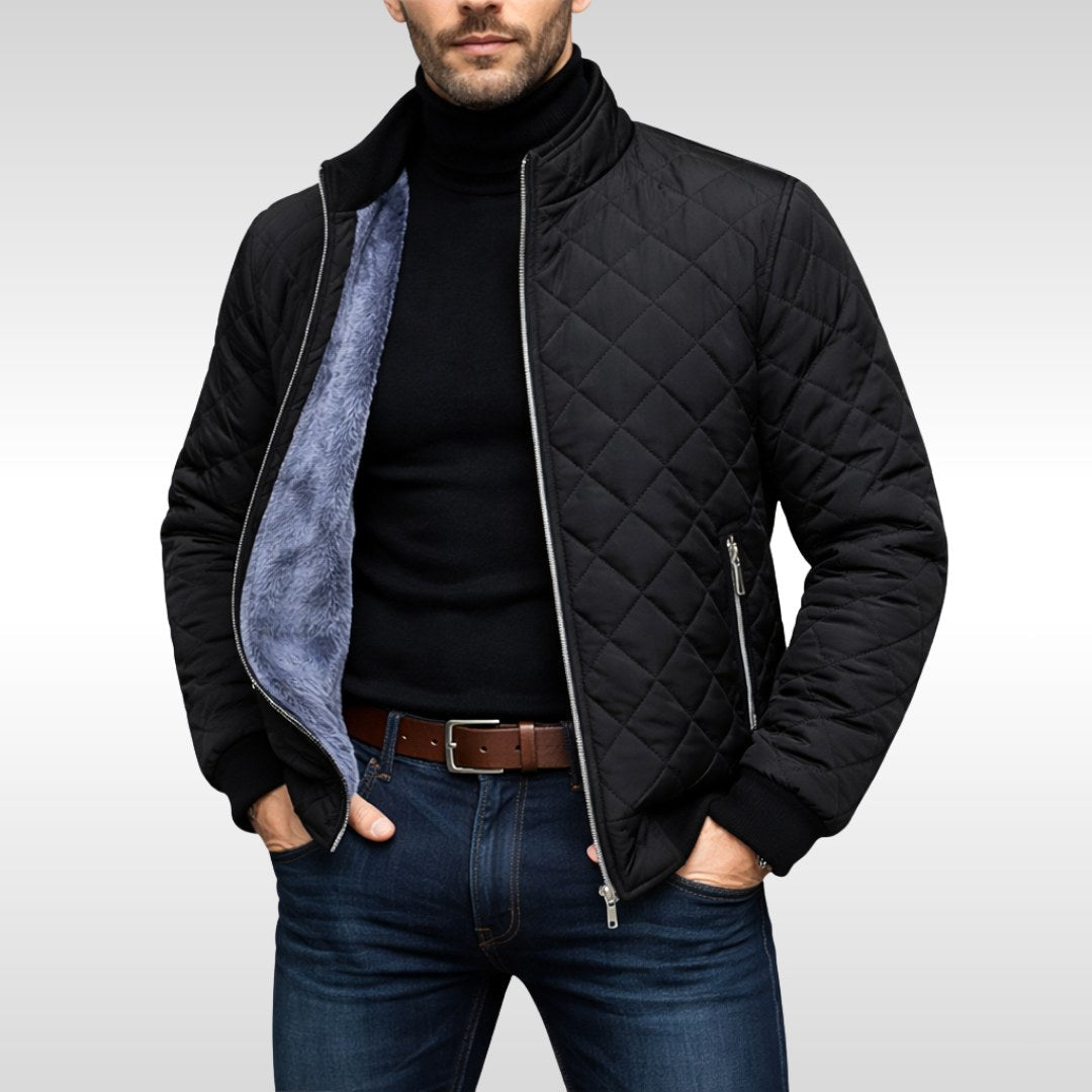 Lothar | Men's Quilted Jacket with Warming Function, Autumn Quilted Jacket | My Sweet Wardrobe | Navy Blue