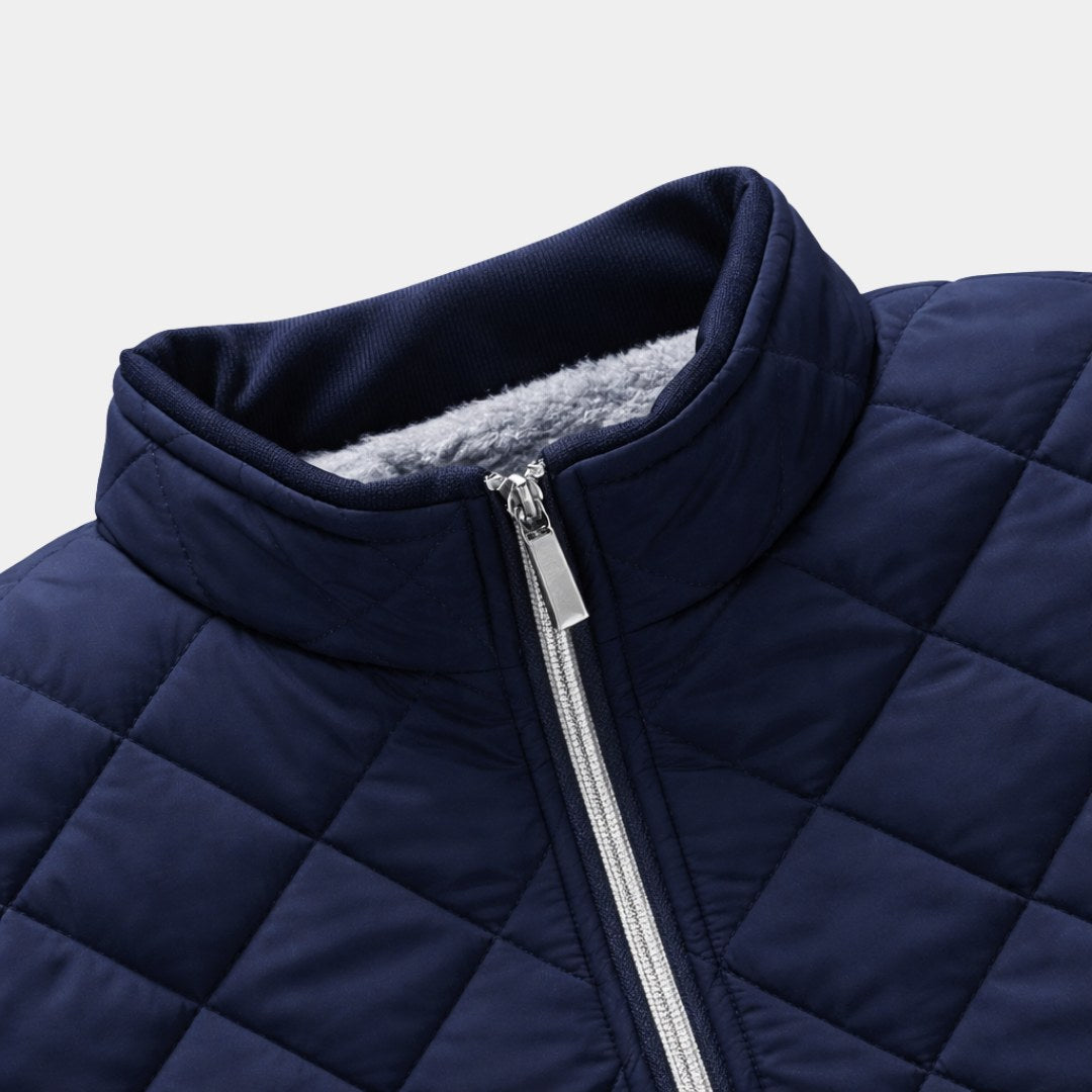 Lothar | Men's Quilted Jacket with Warming Function, Autumn Quilted Jacket | My Sweet Wardrobe | Navy Blue