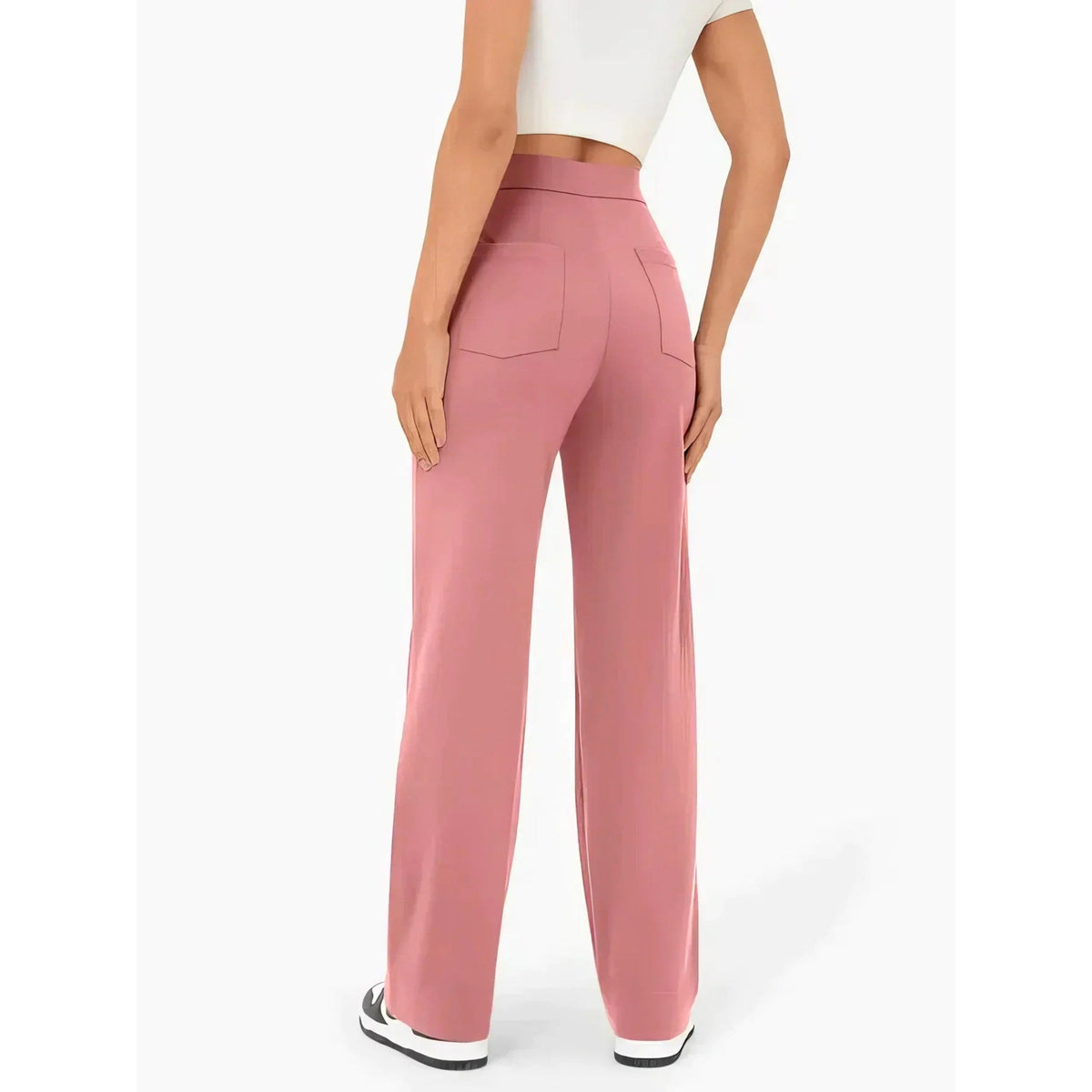 Lottie | Women's High-Waist Stretch Trousers, Comfortable Everyday Trousers | My Sweet Wardrobe