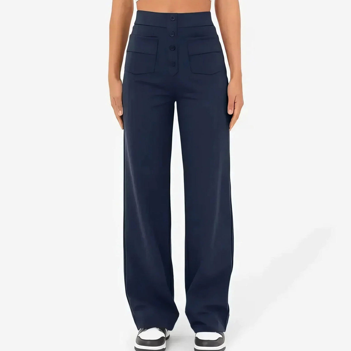 Lottie | Women's High-Waist Stretch Trousers, Comfortable Everyday Trousers | My Sweet Wardrobe