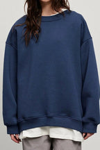 Lucienne | Women's Oversized Round-Neck Sweatshirt, Relaxed Fit Jumper | My Sweet Wardrobe | Brown
