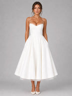 Lucy | Women's Corset Midi Dress with Full Skirt, Sweetheart Neckline Occasion Dress | My Sweet Wardrobe