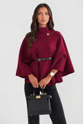 Delphine | Women's Oversized Wool Winter Coat, Cape Sleeve Jacket | My Sweet Wardrobe | Grey