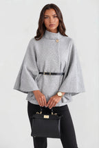 Delphine | Women's Oversized Wool Winter Coat, Cape Sleeve Jacket | My Sweet Wardrobe | Creamy White