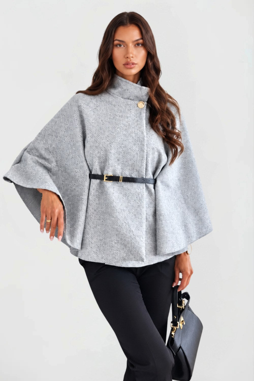 Delphine | Women's Oversized Wool Winter Coat, Cape Sleeve Jacket | My Sweet Wardrobe