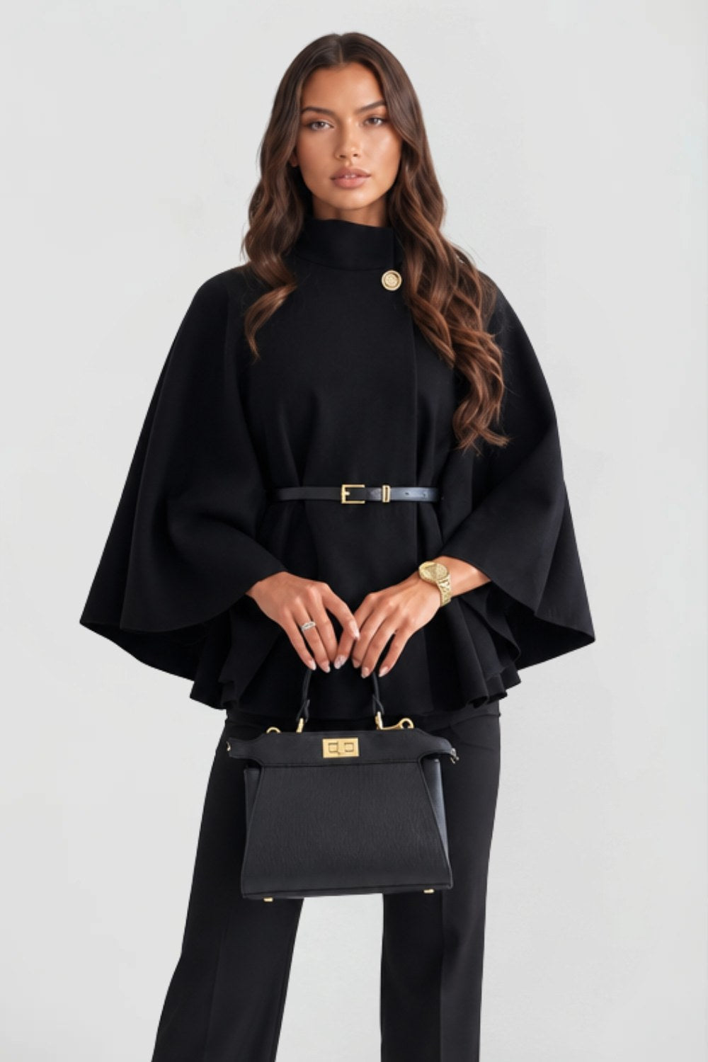 Delphine | Women's Oversized Wool Winter Coat, Cape Sleeve Jacket | My Sweet Wardrobe