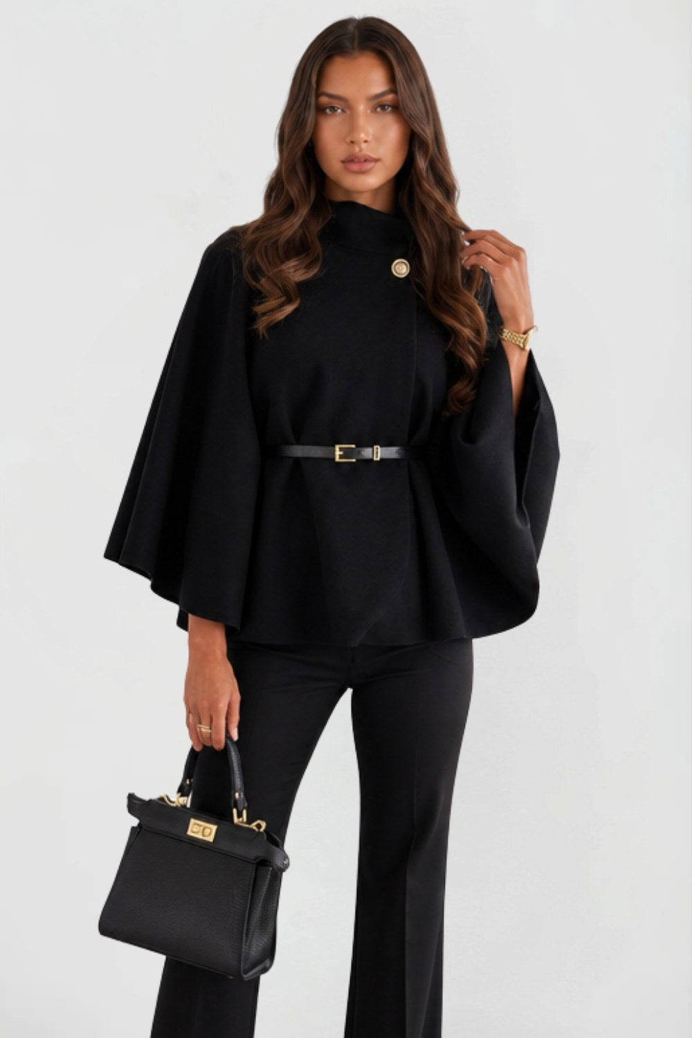 Delphine | Women's Oversized Wool Winter Coat, Cape Sleeve Jacket | My Sweet Wardrobe