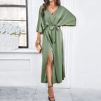 Céline | Women's V-Neck Midi Dress, Flattering Occasion Dress | My Sweet Wardrobe