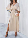Céline | Women's V-Neck Midi Dress, Flattering Occasion Dress | My Sweet Wardrobe