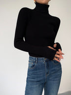 Madeleine | Women's Ribbed Turtleneck Jumper, Textured Knit Sweater | My Sweet Wardrobe