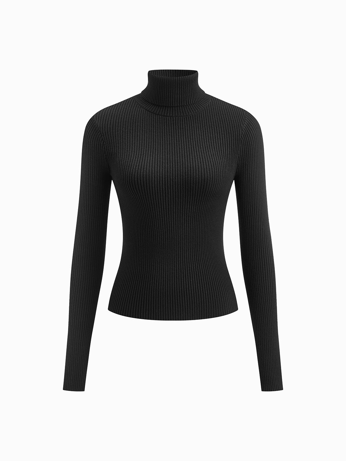 Madeleine | Women's Ribbed Turtleneck Jumper, Textured Knit Sweater | My Sweet Wardrobe