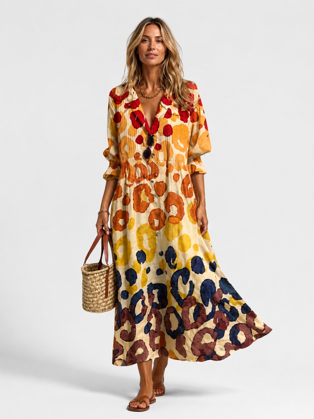 Maisie | Women's Printed Shirt Dress, Relaxed-Fit Everyday Dress | My Sweet Wardrobe | Multi