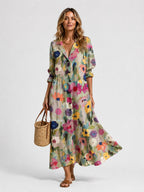 Maisie | Women's Printed Shirt Dress, Relaxed-Fit Everyday Dress | My Sweet Wardrobe | Orange