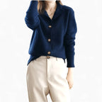 Mallory | Women's Cashmere Cardigan, Classic Button-Front Cardigan | Dressific
