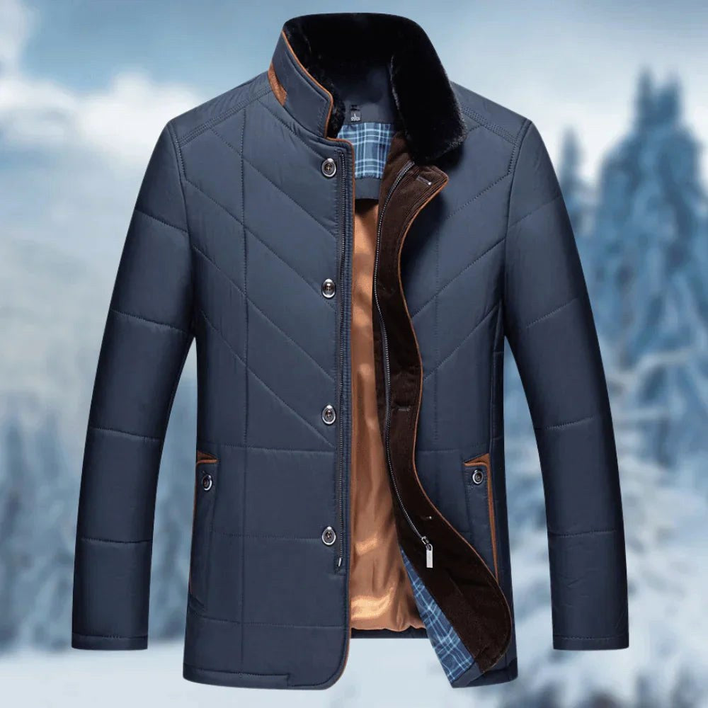 Manfred | Men's Winter Jacket with Water-Resistant Material, Functional Autumn Jacket | My Sweet Wardrobe | Blue
