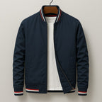 Martin | Lightweight Bomber Jacket with Contrast Details; Sporty Transitional Jacket | My Sweet Wardrobe