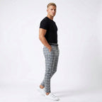 Mark | Men's Windowpane-Pattern Trousers – Elegant Business Trousers | My Sweet Wardrobe