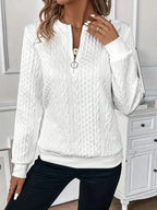 Margot | Women's Quarter-Zip Knit Jumper, Cosy Everyday Jumper | My Sweet Wardrobe | Grey