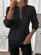 Margot | Women's Quarter-Zip Knit Jumper, Cosy Everyday Jumper | My Sweet Wardrobe