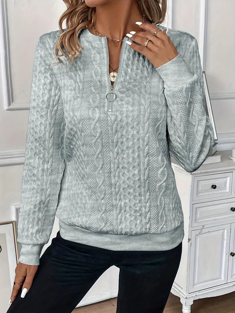 Margot | Women's Quarter-Zip Knit Jumper, Cosy Everyday Jumper | My Sweet Wardrobe