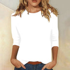Margot | Women's Relaxed Fit Long Sleeve Top, Round Neck Everyday Top | My Sweet Wardrobe