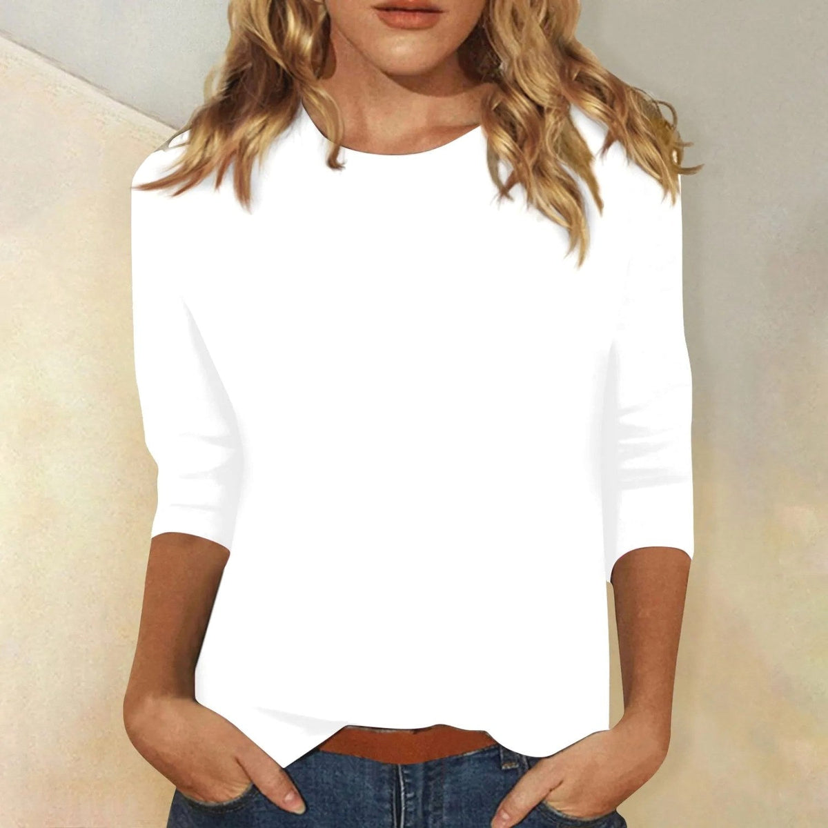 Margot | Women's Relaxed Fit Long Sleeve Top, Round Neck Everyday Top | My Sweet Wardrobe