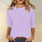 Margot | Women's Relaxed Fit Long Sleeve Top, Round Neck Everyday Top | My Sweet Wardrobe
