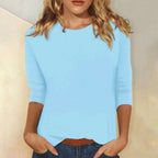 Margot | Women's Relaxed Fit Long Sleeve Top, Round Neck Everyday Top | My Sweet Wardrobe