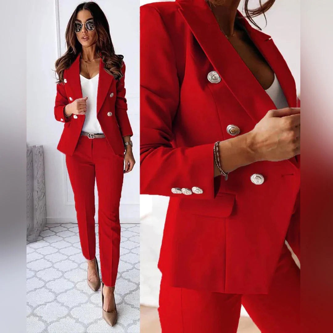 Marion | Women's Slim-Fit Two-Piece Blazer Suit – Elegant Trouser Suit | My Sweet Wardrobe