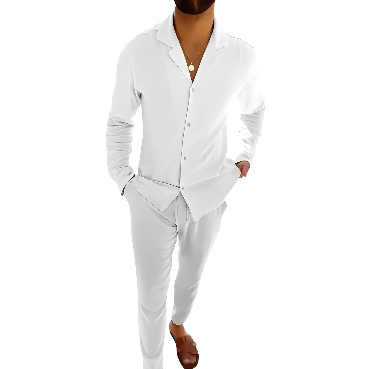 Marcus | Men's Two-Piece Set with Polo Shirt and Pants, Lightweight Set | My Sweet Wardrobe