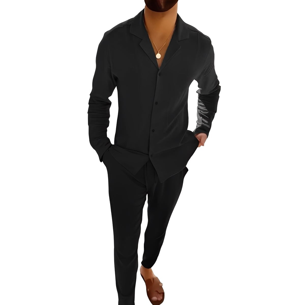 Marcus | Men's Two-Piece Set with Polo Shirt and Pants, Lightweight Set | My Sweet Wardrobe