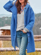 Marlene | Women's Warming Cosy Coat, Elegant Autumn Coat | My Sweet Wardrobe | Pink