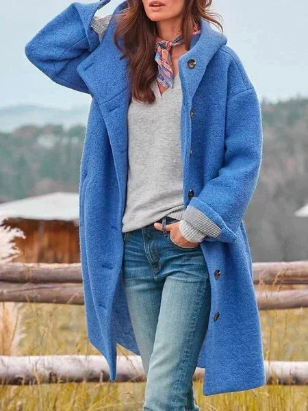 Marlene | Women's Warming Cosy Coat, Elegant Autumn Coat | My Sweet Wardrobe | Pink