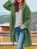 Marlene | Women's Warming Cosy Coat, Elegant Autumn Coat | My Sweet Wardrobe | Pink