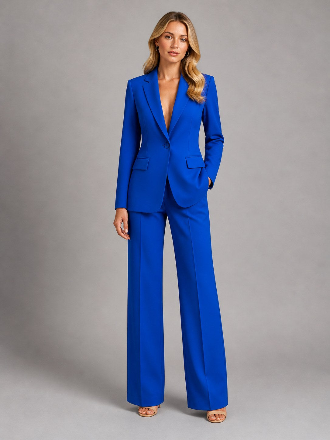 Martha | Women's Tailored Blazer and Wide-Leg Trousers Set, Smart Occasion Suit | My Sweet Wardrobe | Yellow