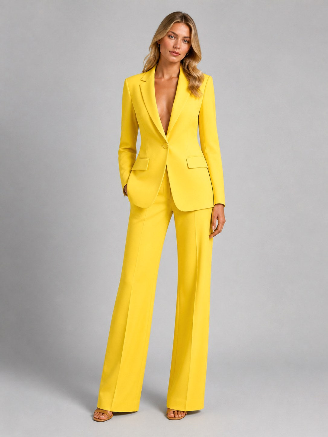 Martha | Women's Tailored Blazer and Wide-Leg Trousers Set, Smart Occasion Suit | My Sweet Wardrobe