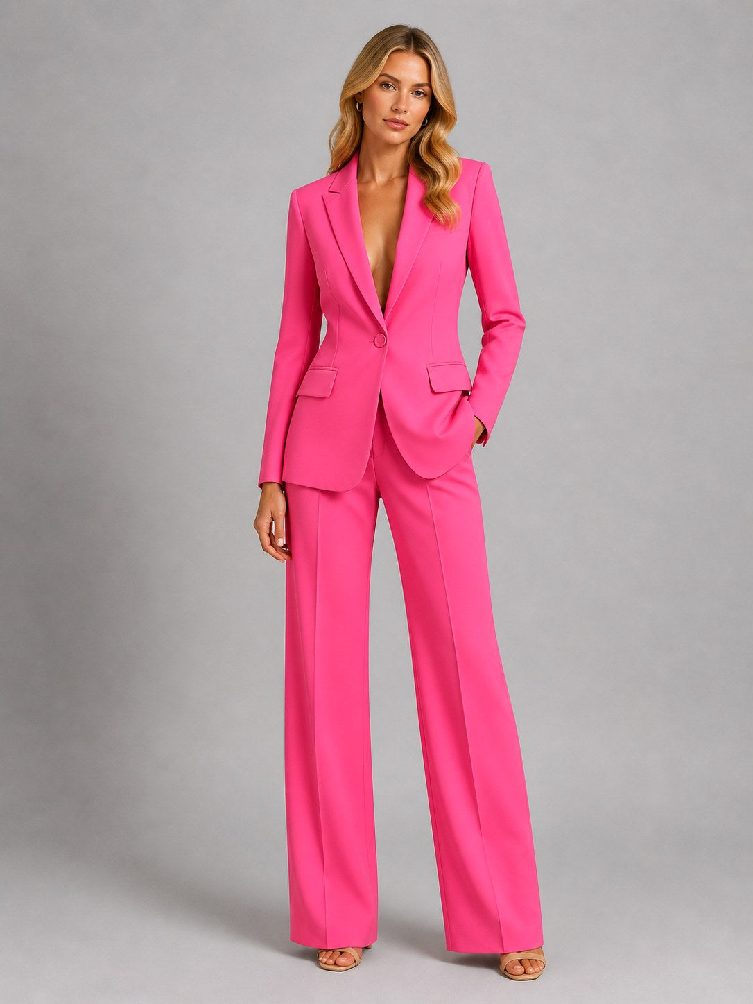 Martha | Women's Tailored Blazer and Wide-Leg Trousers Set, Smart Occasion Suit | My Sweet Wardrobe