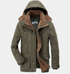 Martin | Men's Winter Coat with Hood and Pockets, Warm Winter Coat | My Sweet Wardrobe | Blue
