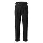 Mason | Men's Double-Pleat High-Waist Trousers, Tailored Tapered Trousers | Dressific