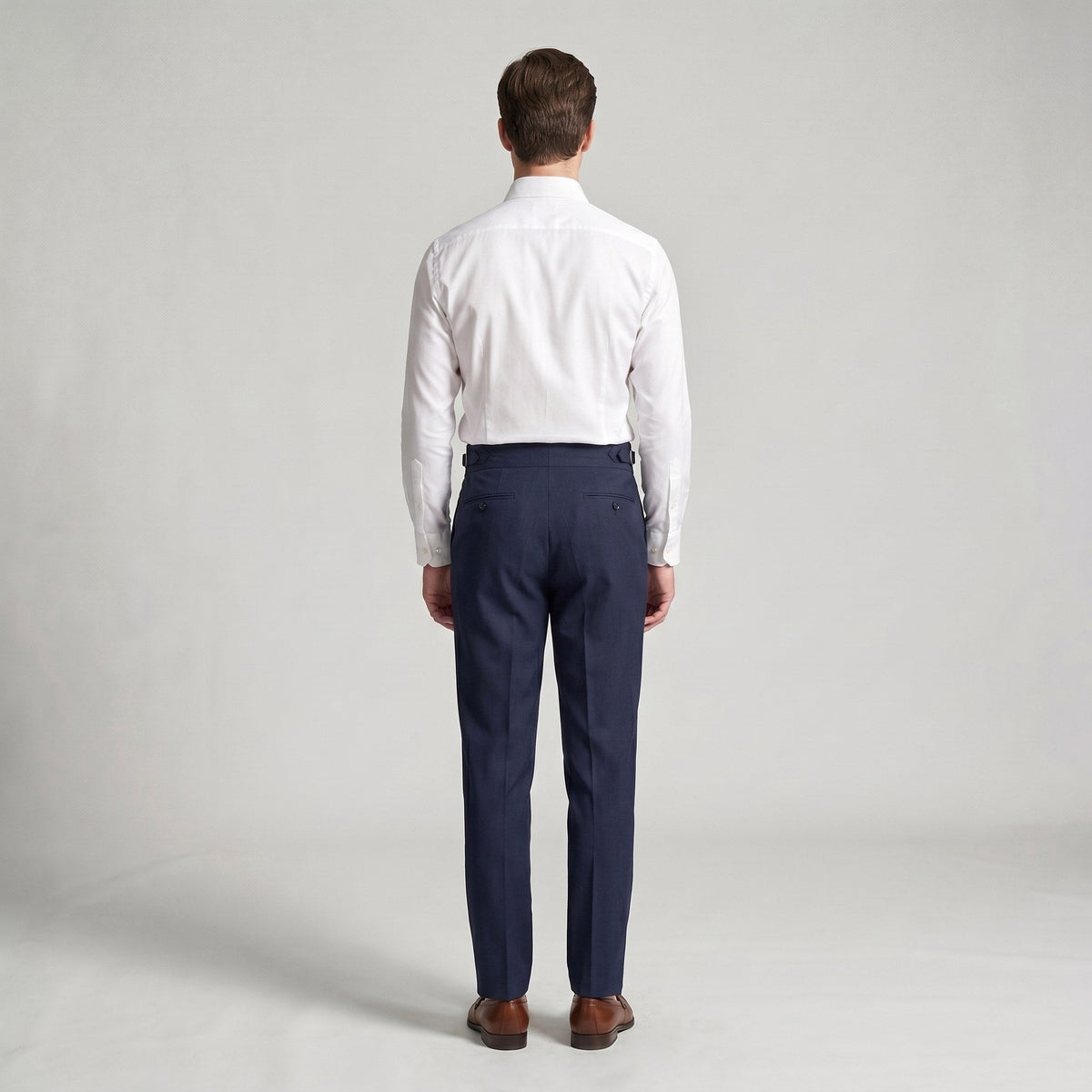 Mason | Men's Double-Pleat High-Waist Trousers, Tailored Tapered Trousers | Dressific | Black