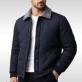 Mason | Men's Quilted Fleece Jacket, Warm Autumn Jacket | My Sweet Wardrobe | Blue