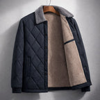 Mason | Men's Quilted Fleece Jacket, Warm Autumn Jacket | My Sweet Wardrobe | Black