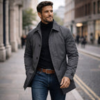 Matthias | Men's Jacket with Water-Resistant Surface, Modern Autumn Jacket | My Sweet Wardrobe | Grey